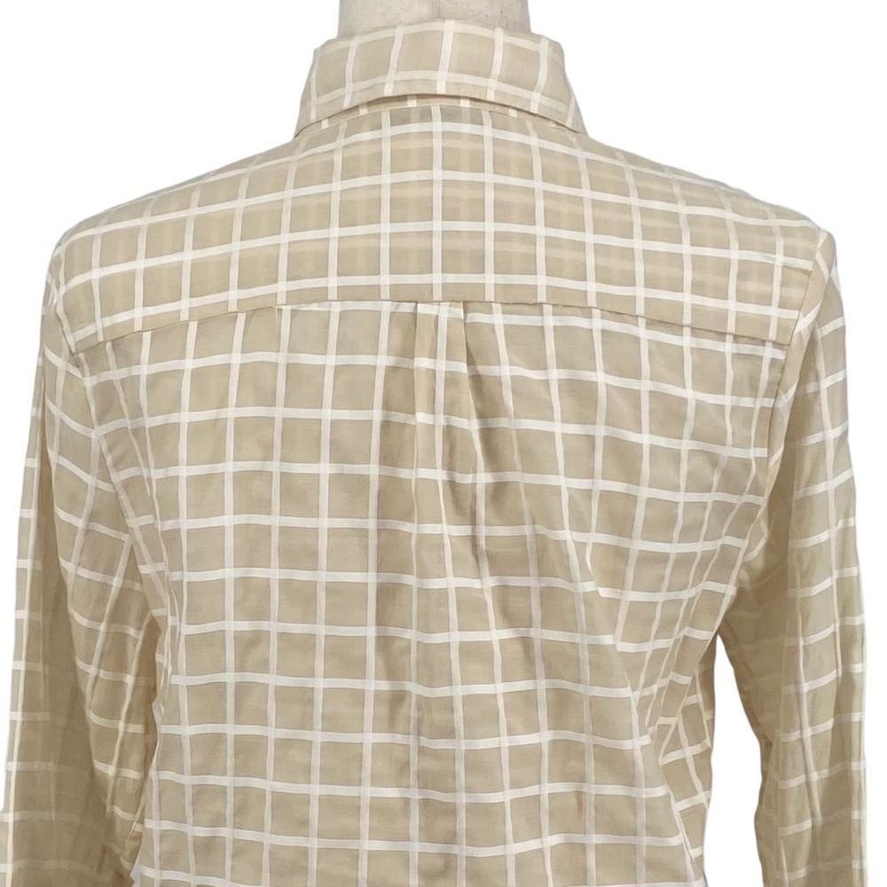 Objects Without Meaning Plaid Button Front Long S… - image 7